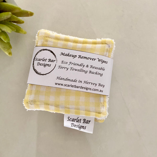 Mini Gingham Check Print Makeup Remover Wipes