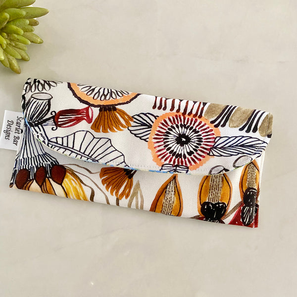 Kirsten Katz Neutral Natives Print Sunglasses Case