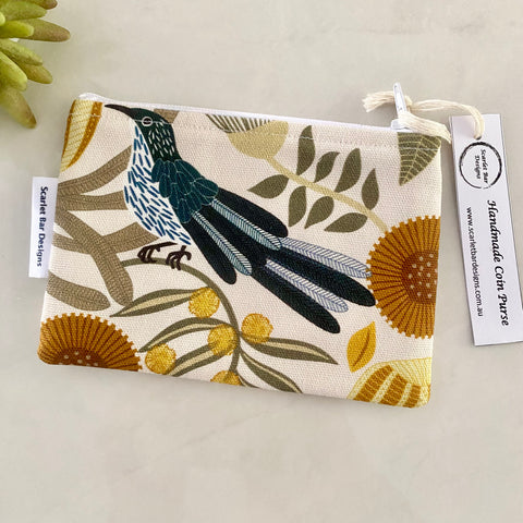 Jocelyn Proust Honeyeater Wattle Bird Print Coin Purse
