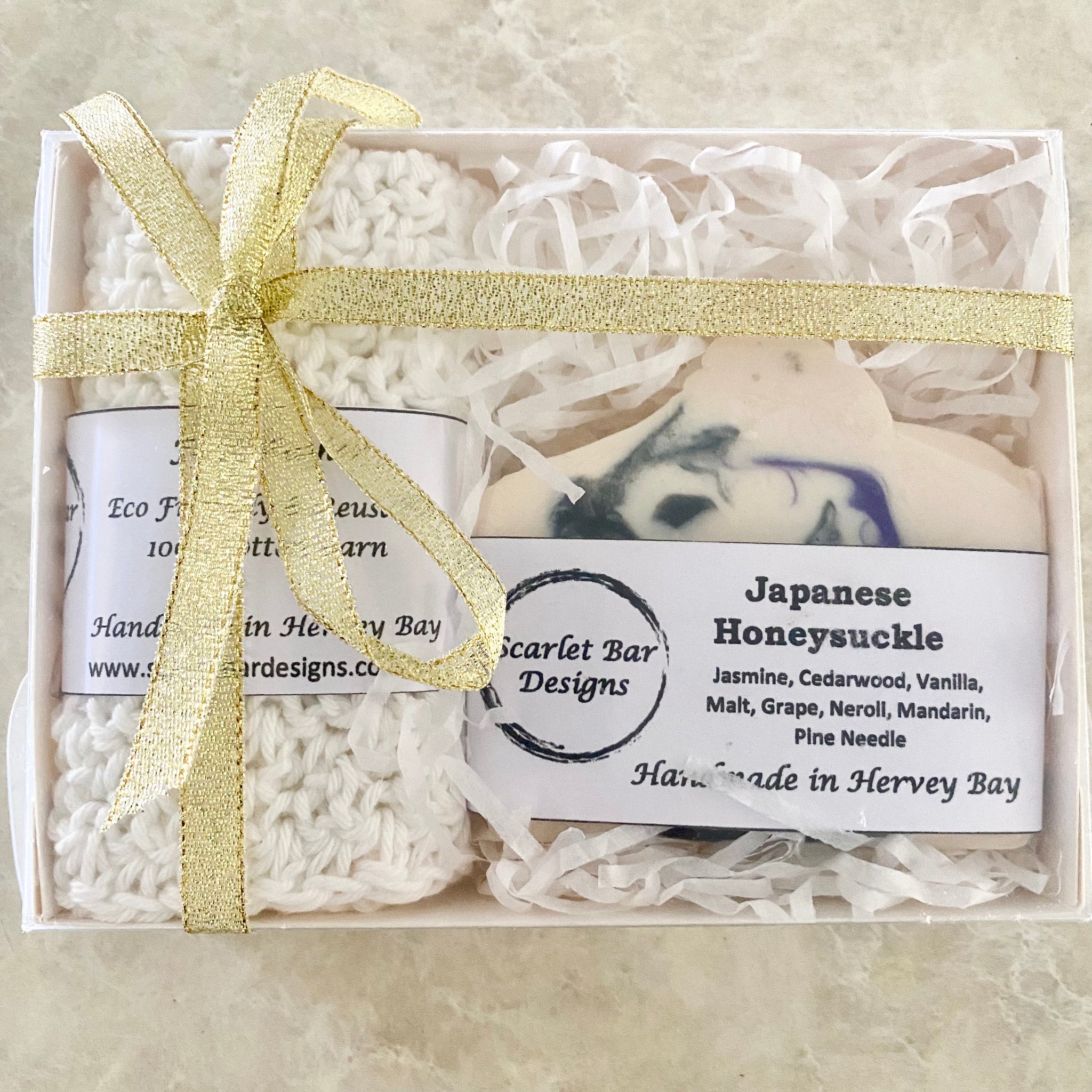 Japanese Honeysuckle Soap & Face Washer Gift Box