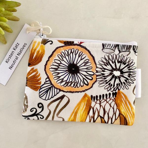 Kirsten Katz Neutral Natives Print Coin Purse