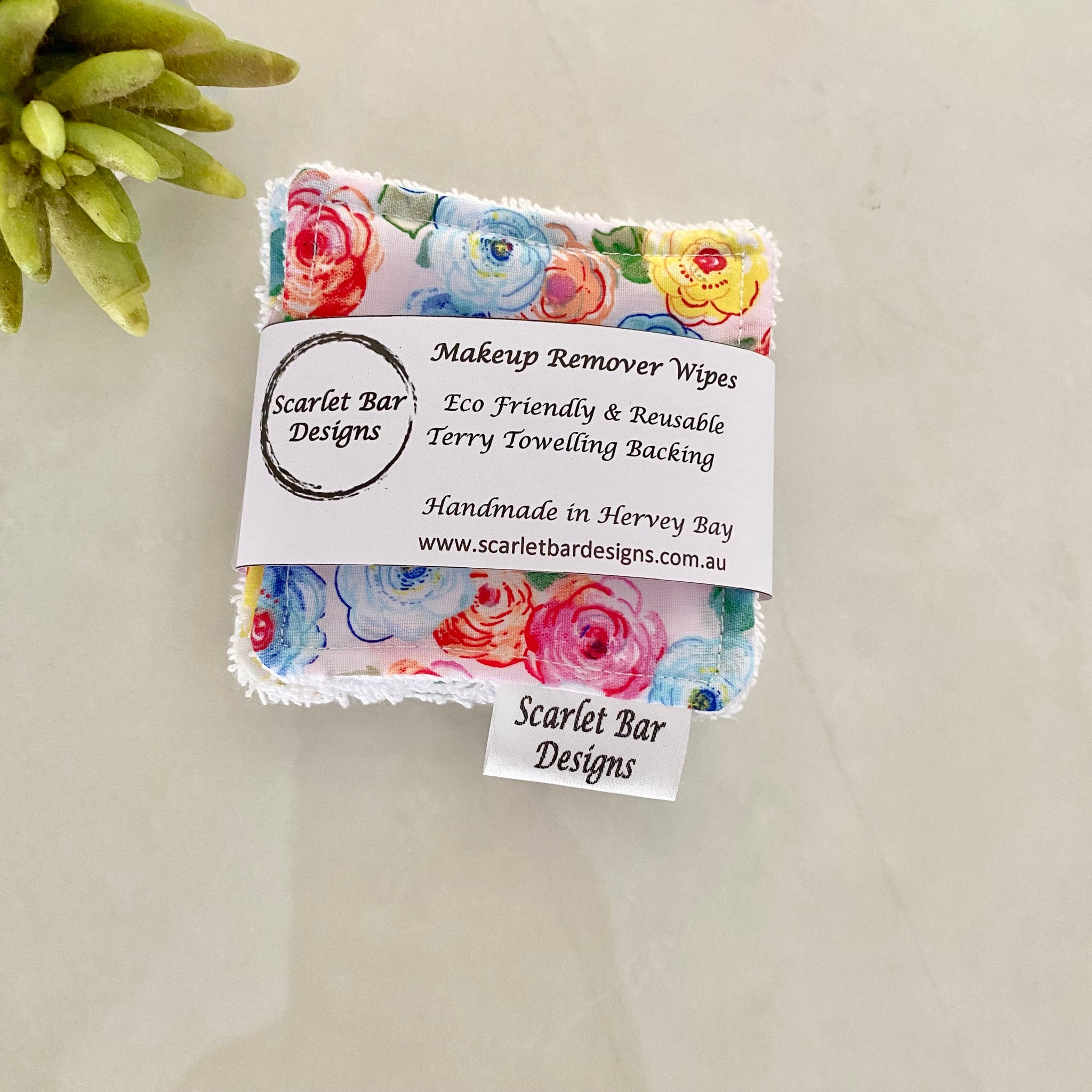 Coloured Roses Country Garden Print Makeup Remover Wipes