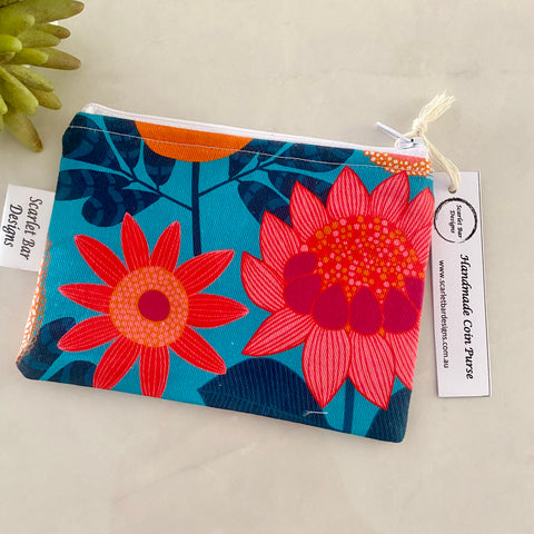 Jocelyn Proust Banksia Grove Turquoise Print Coin Purse