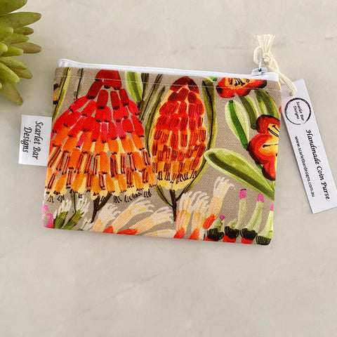 Kirsten Katz Kangaroo Paws Print Coin Purse