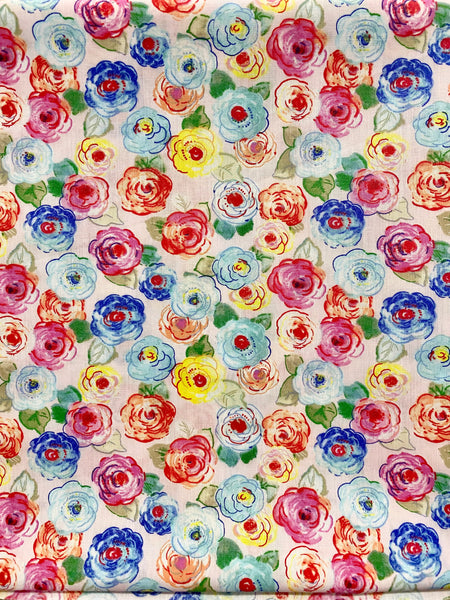 Kirsten Katz Parrots Blue Multi Fabric Pouch