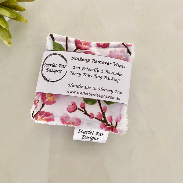 Country Garden Cherry Blossom Print Makeup Remover Wipes
