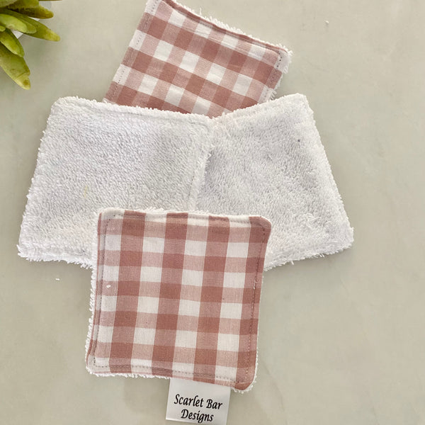 Large Gingham Check Print Makeup Remover Wipes