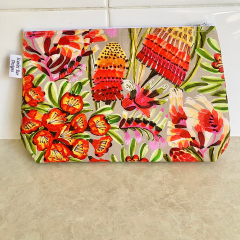 Kirsten Katz Kangaroo Paws Print Fabric Pouch