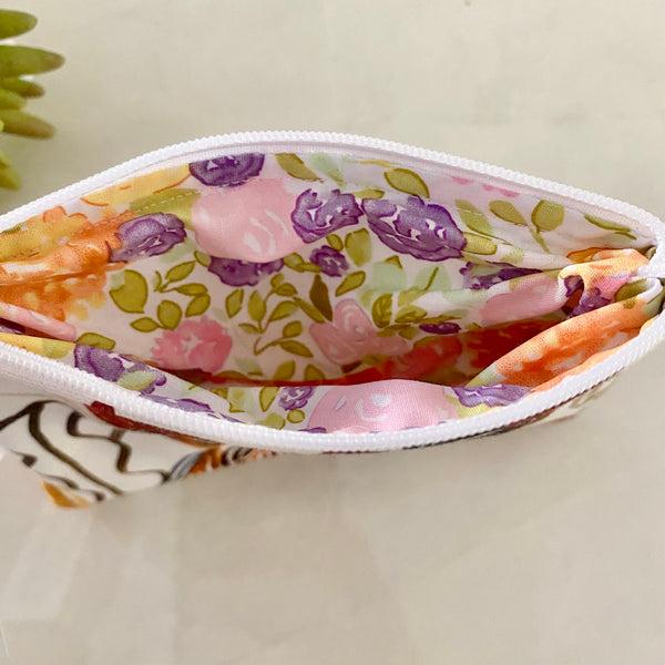 Kirsten Katz Neutral Natives Print Coin Purse