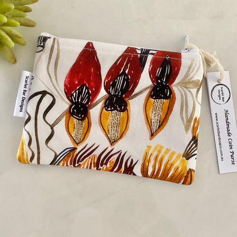 Kirsten Katz Neutral Natives Print Coin Purse