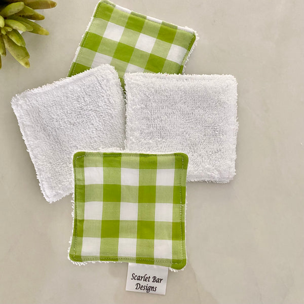 Large Gingham Check Print Makeup Remover Wipes