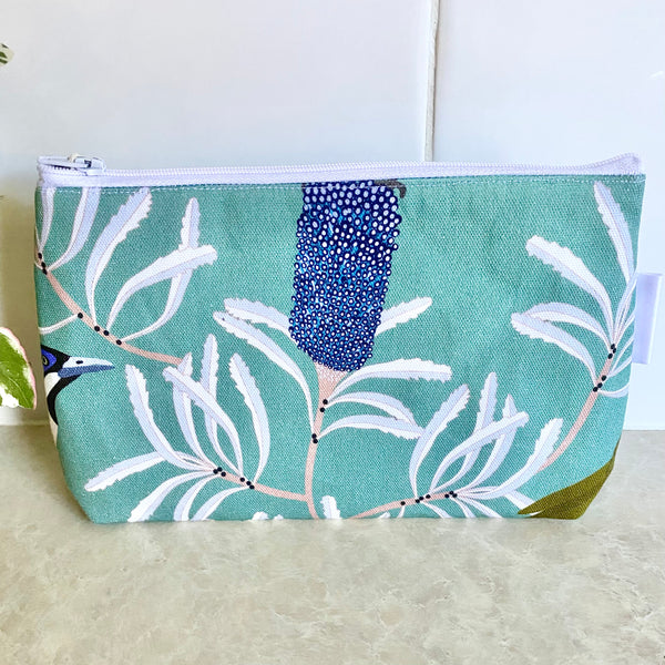 Jocelyn Proust Blue Faced Honeyeater Fabric Pouch- Small