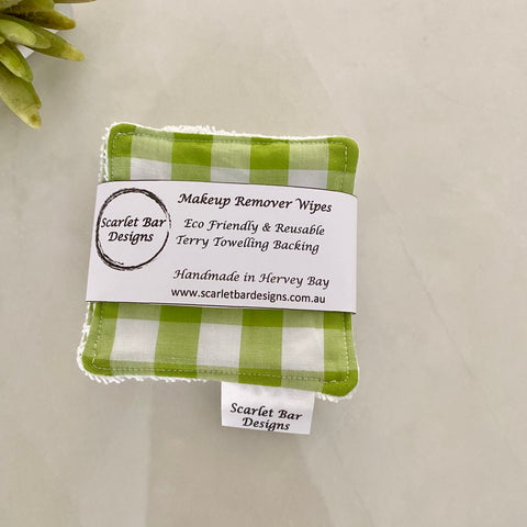 Large Gingham Check Print Makeup Remover Wipes