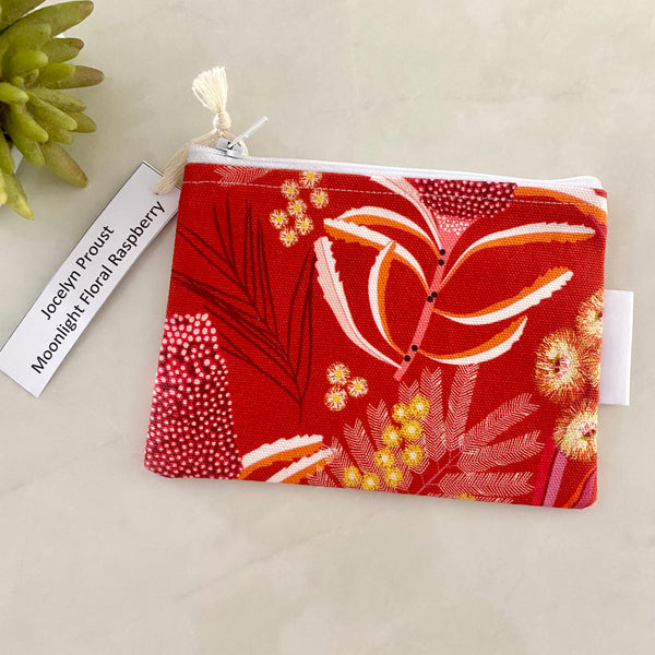Jocelyn Proust Moonlight Floral- Raspberry Print Coin Purse