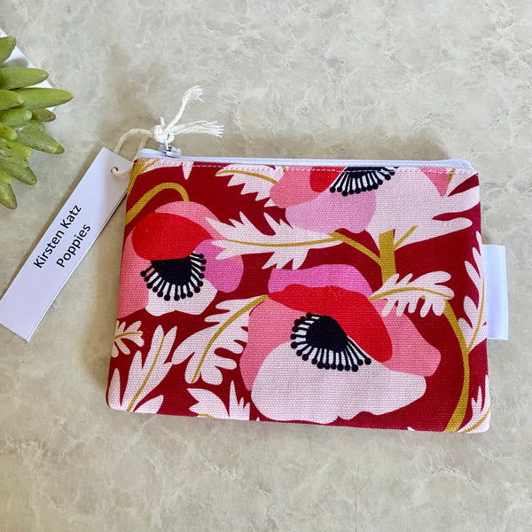 Kirsten Katz Poppies Print Coin Purse