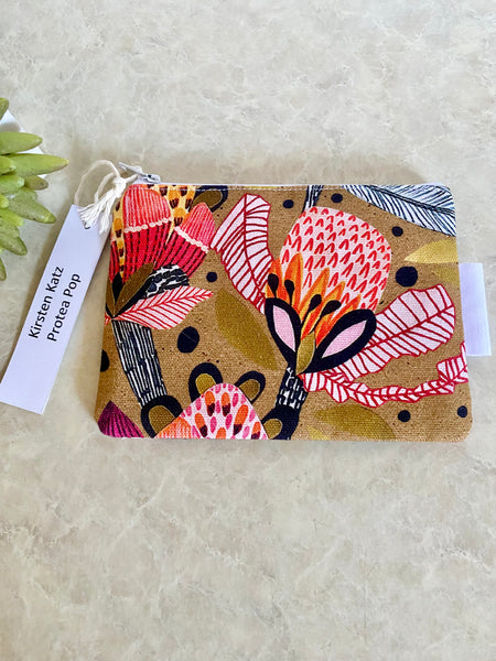 Kirsten Katz Protea Pop Print Coin Purse