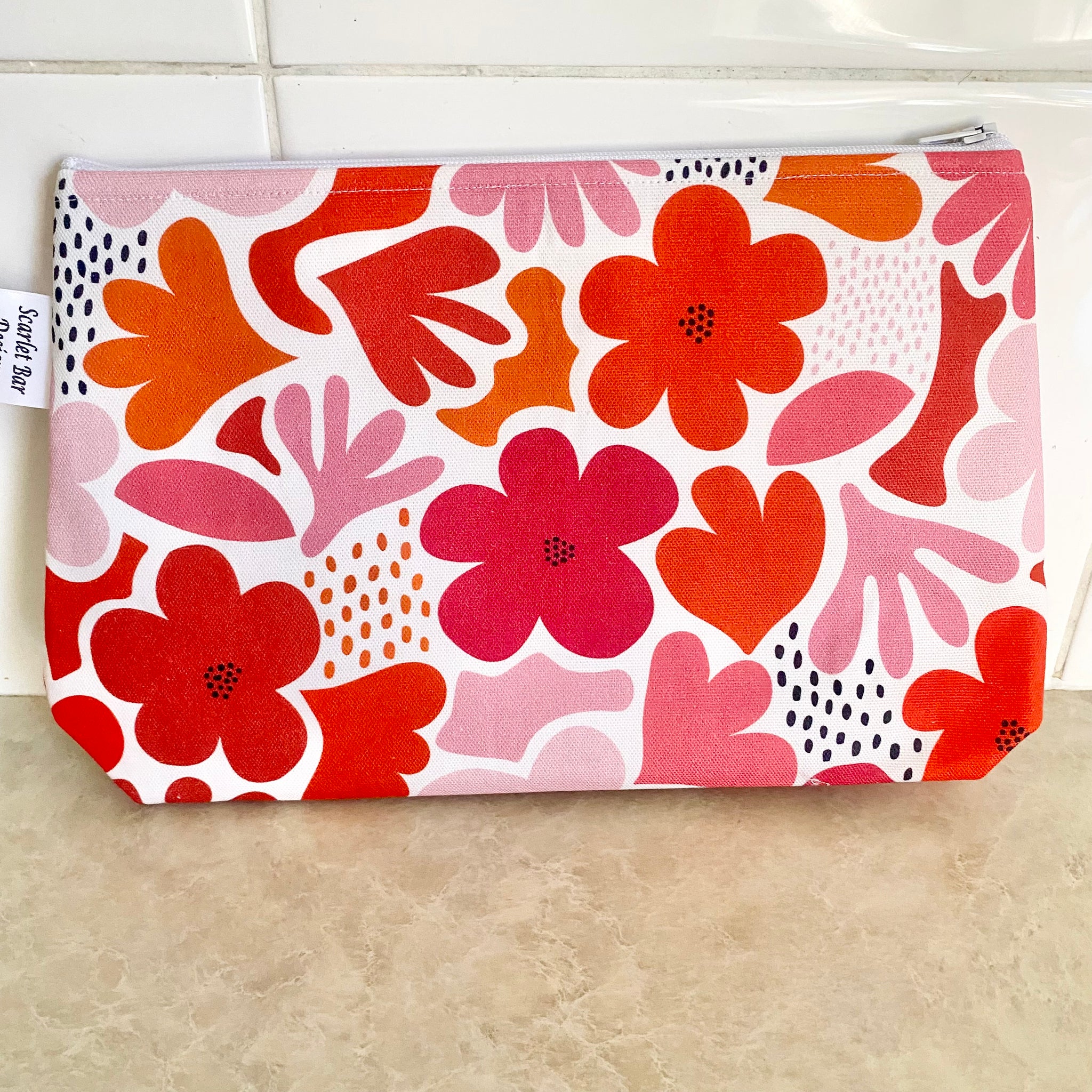 Jocelyn Proust Daisy Pink Cream Fabric Pouch