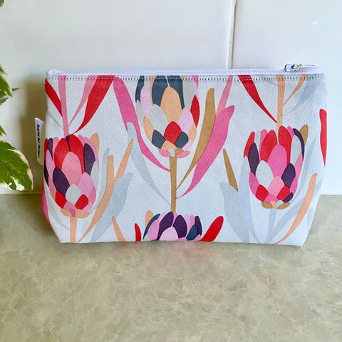 Jocelyn Proust Protea Pink Fabric Pouch- Small