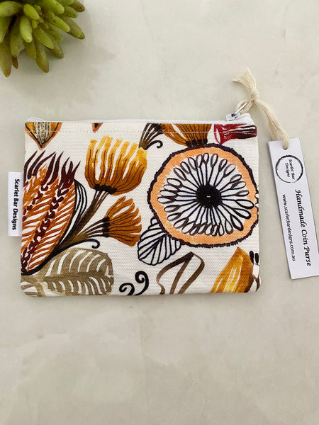 Kirsten Katz Neutral Natives Print Coin Purse