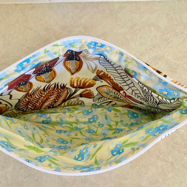 Kirsten Katz Neutral Natives Print Fabric Pouch