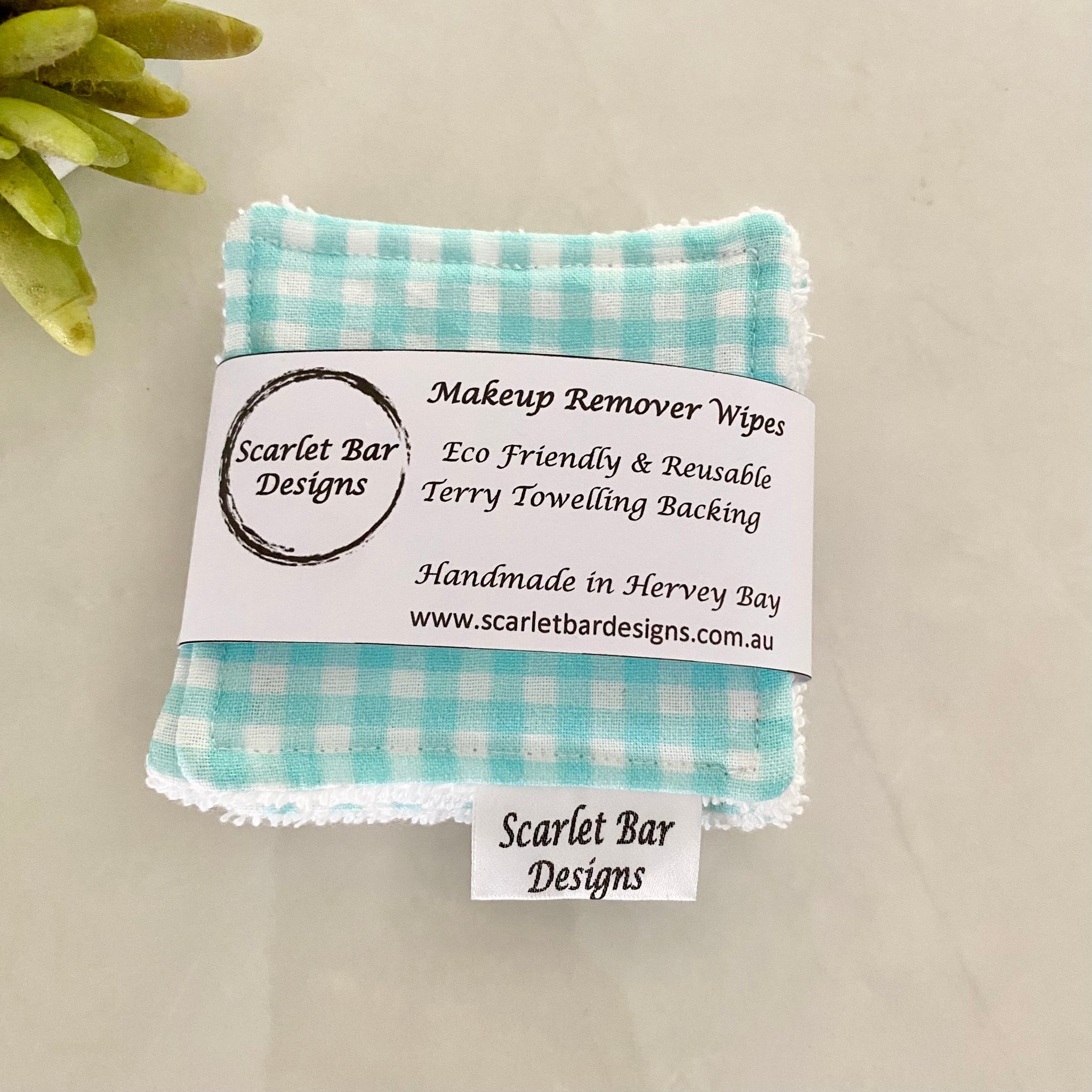 Mini Gingham Check Print Makeup Remover Wipes