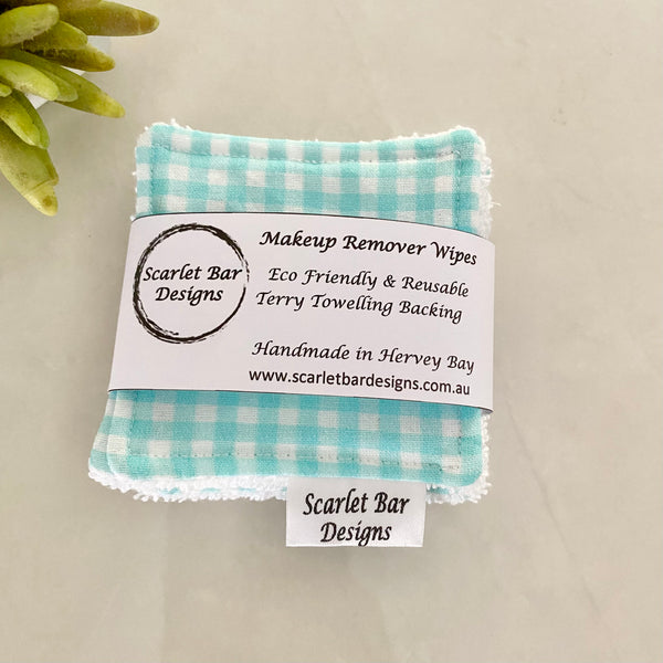 Mini Gingham Check Print Makeup Remover Wipes