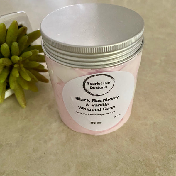 Black Raspberry & Vanilla Whipped Soap