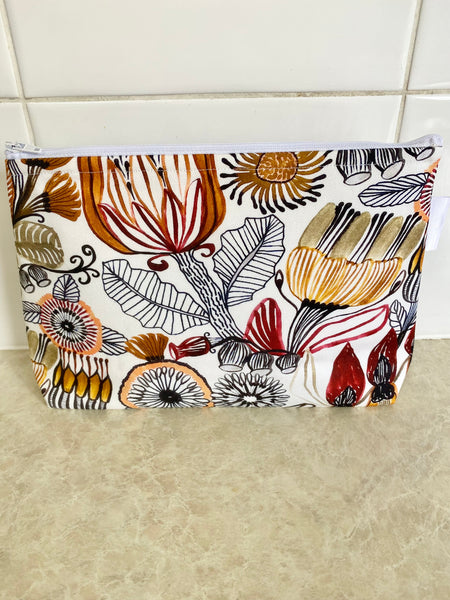 Kirsten Katz Neutral Natives Fabric Pouch- Large