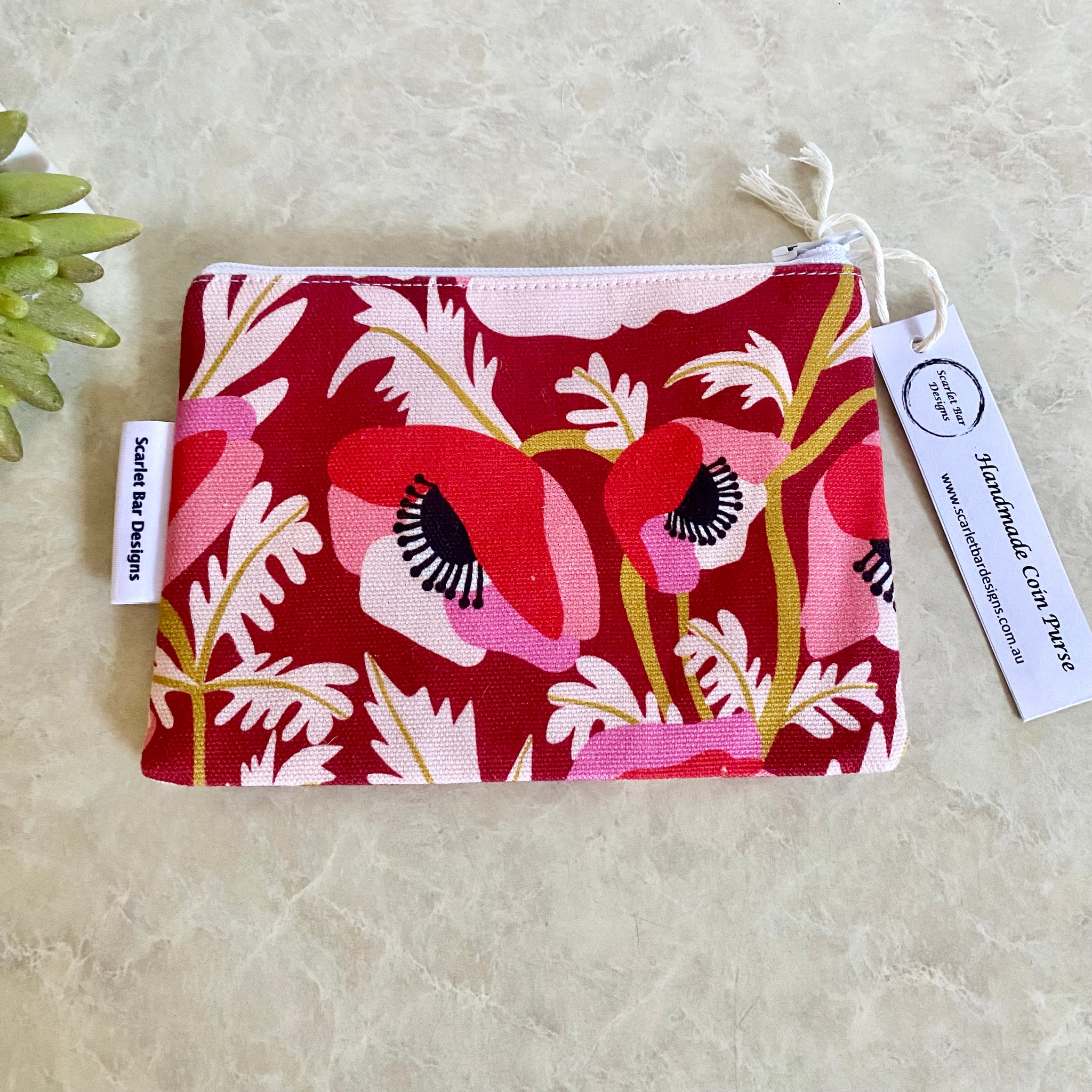 Kirsten Katz Poppies Print Coin Purse