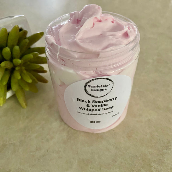 Black Raspberry & Vanilla Whipped Soap