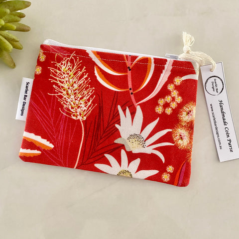Jocelyn Proust Moonlight Floral- Raspberry Print Coin Purse