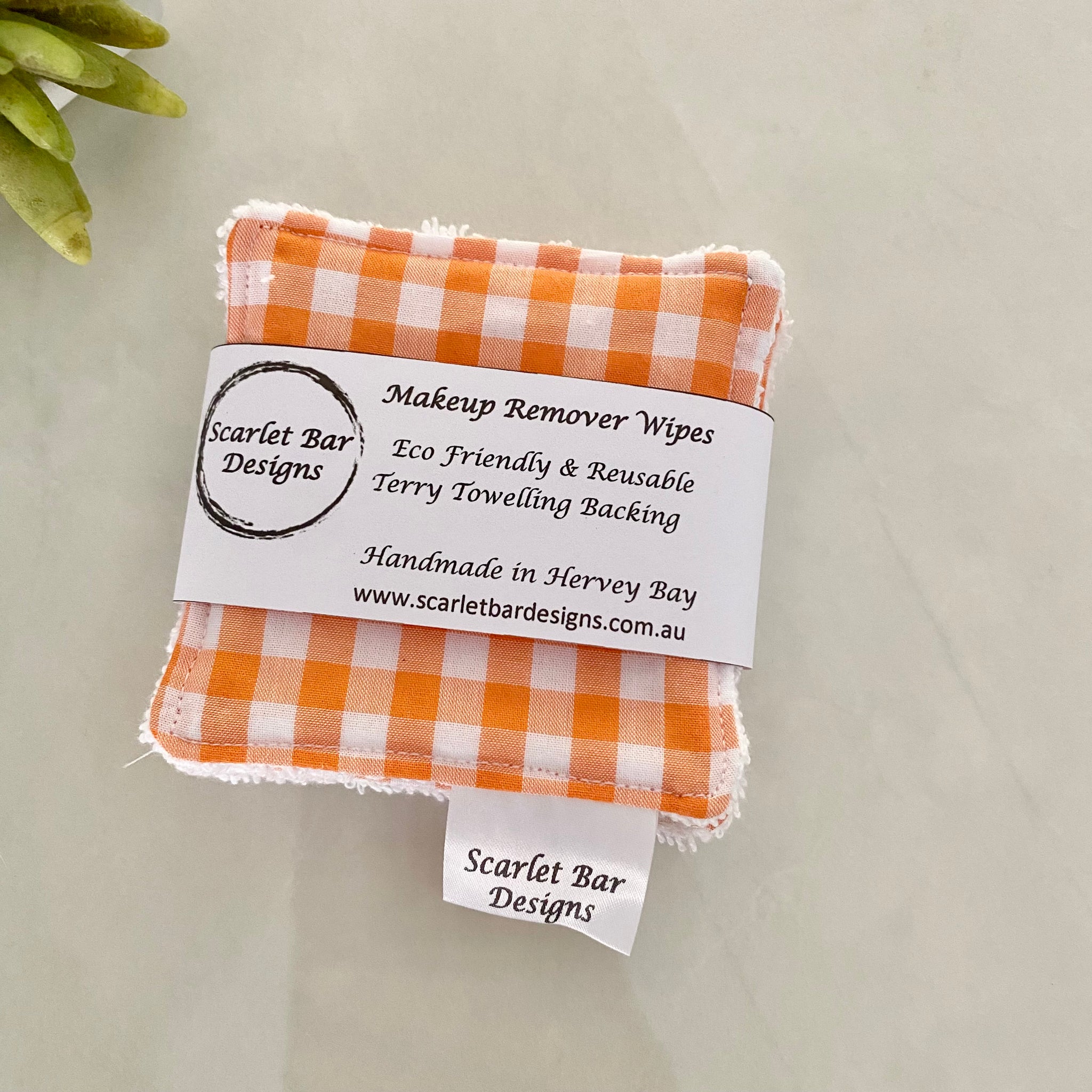 Small Gingham Check Print Makeup Remover Wipes