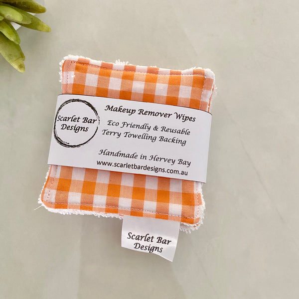Small Gingham Check Print Makeup Remover Wipes