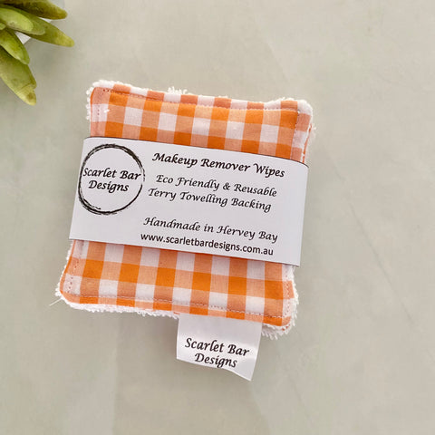 Small Gingham Check Print Makeup Remover Wipes