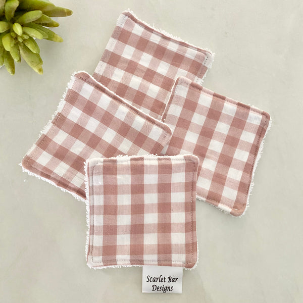 Large Gingham Check Print Makeup Remover Wipes