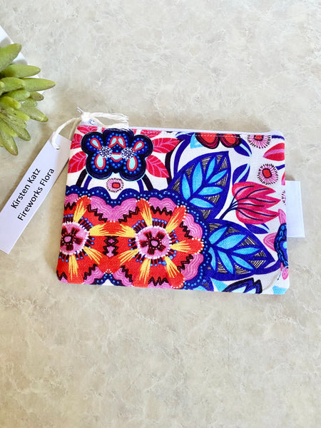 Kirsten Katz Fireworks Flora Print Coin Purse