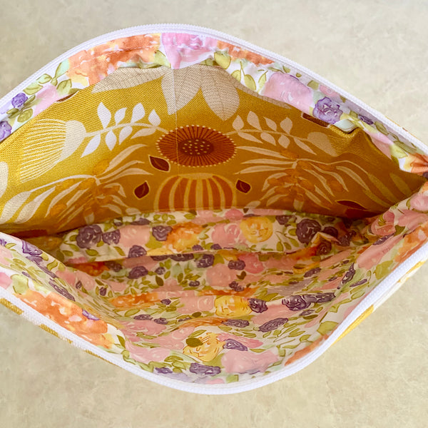 Jocelyn Proust Wattle Bird Mustard Print Fabric Pouch