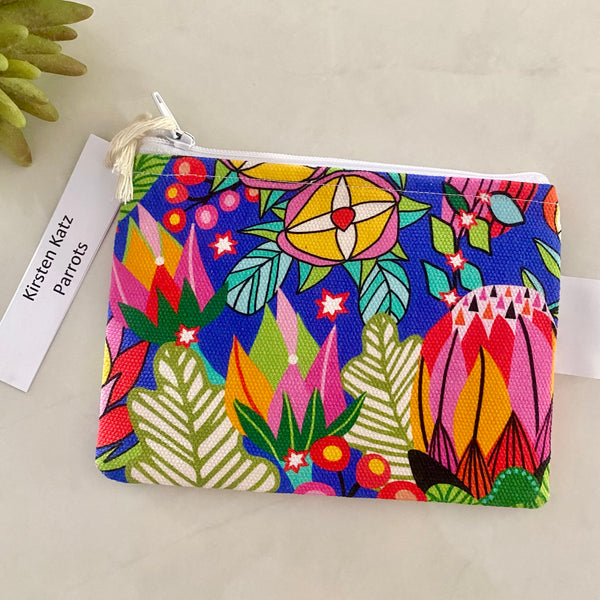 Kirsten Katz Parrots Print Coin Purse