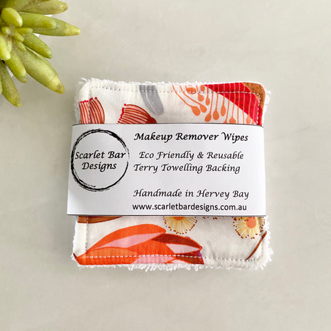 Native Protea Bouquet Print Makeup Remover Wipes