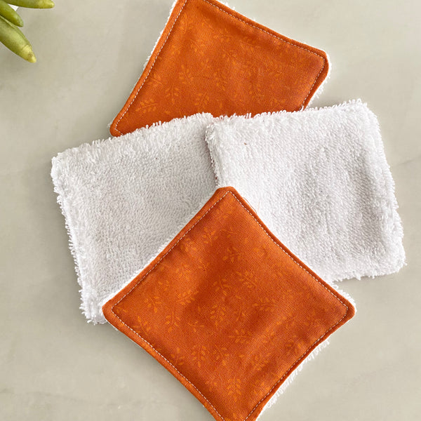 Orange Leaf Print Makeup Remover Wipes